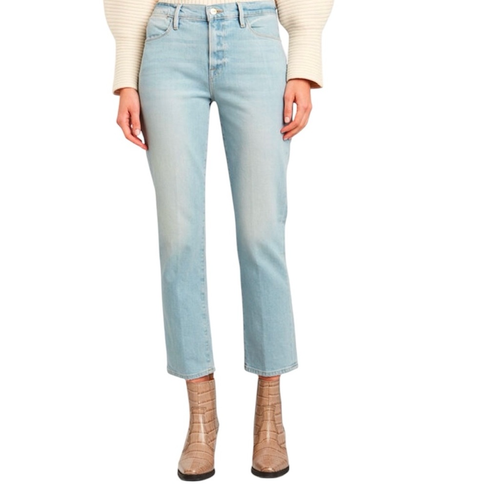 Frame Le High straight jeans in Altadena light wash size 30